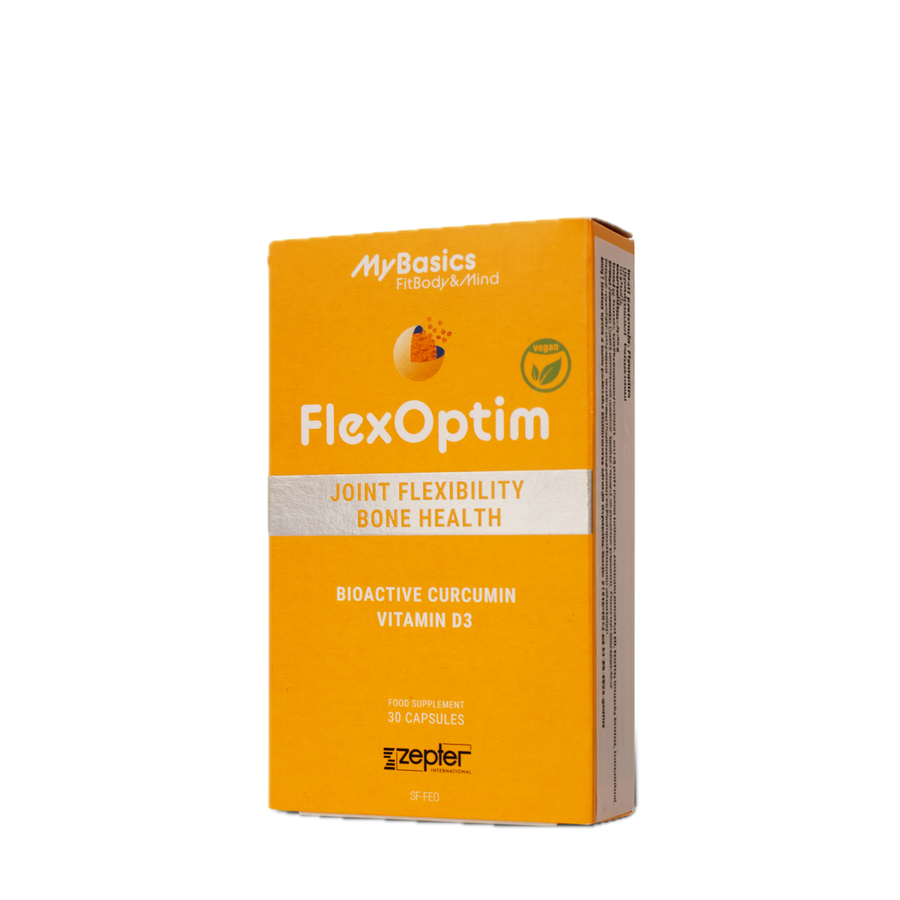 FlexOptim – doplněk stravy s kurkuminem a vitaminem D3, 30 kapslí